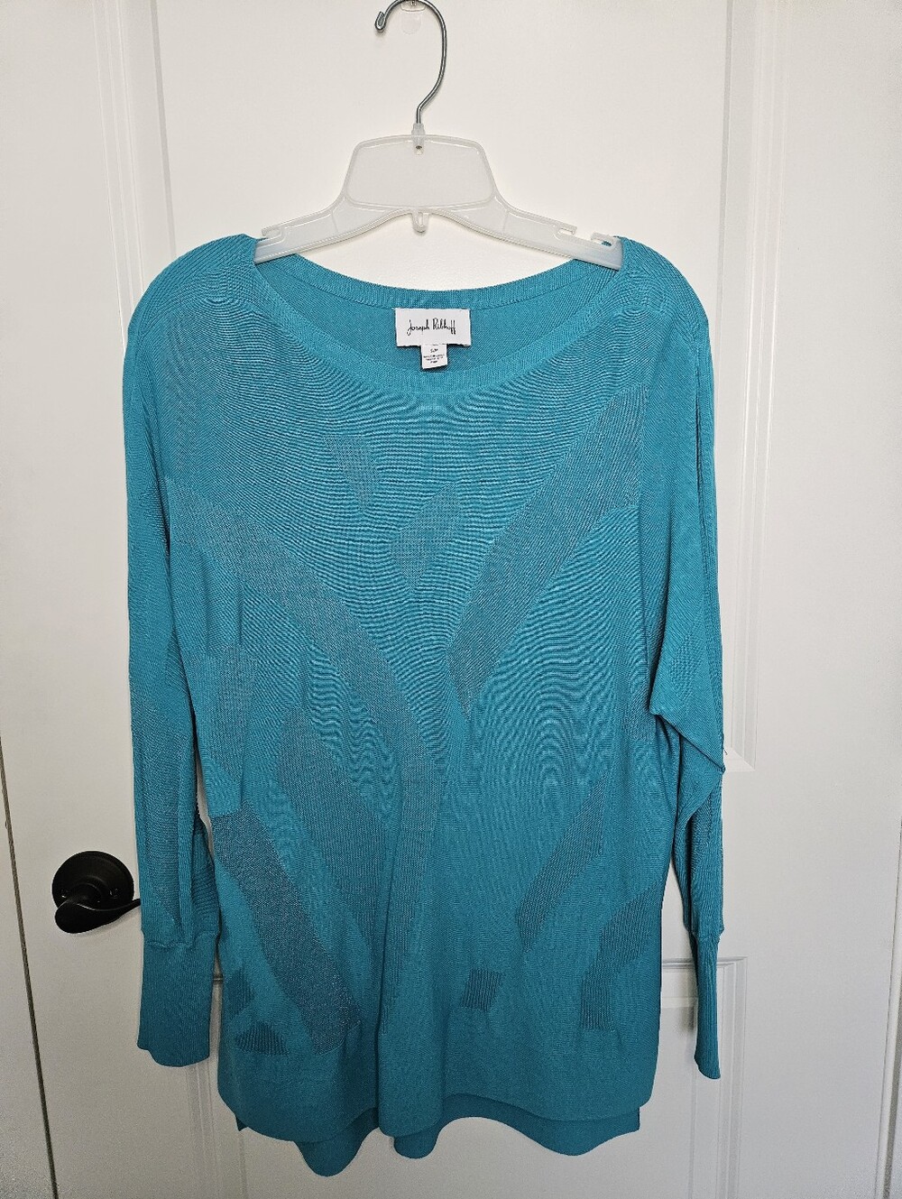 Joseph Ribkoff Women's Long Sleeved Stretch Teal Sweater Size Petite Small - Picture 3 of 4
